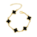 Kleeblatt Armband "schwarz"