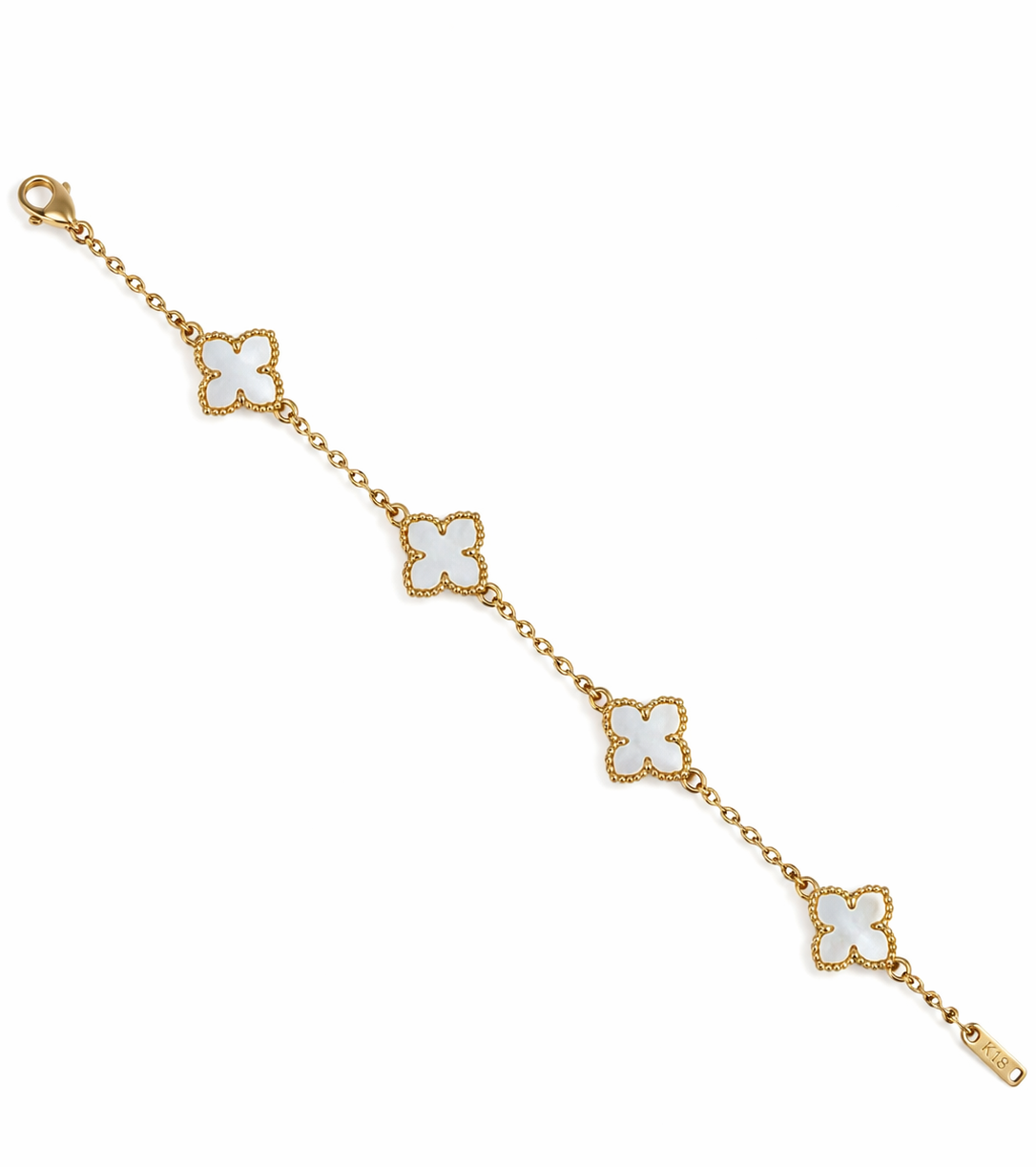Kleeblatt Armband "weiß"