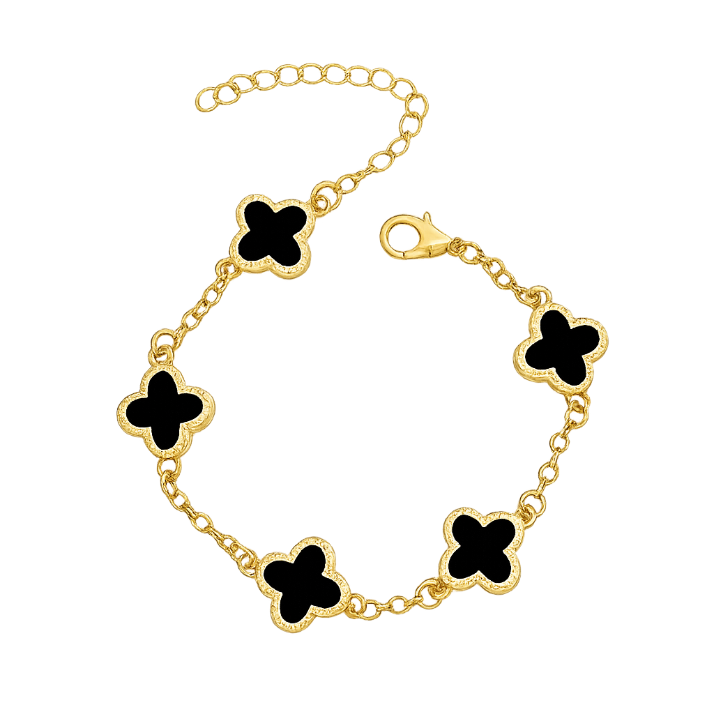 Kleeblatt Armband "schwarz"