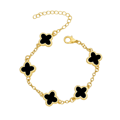 Kleeblatt Armband "schwarz"