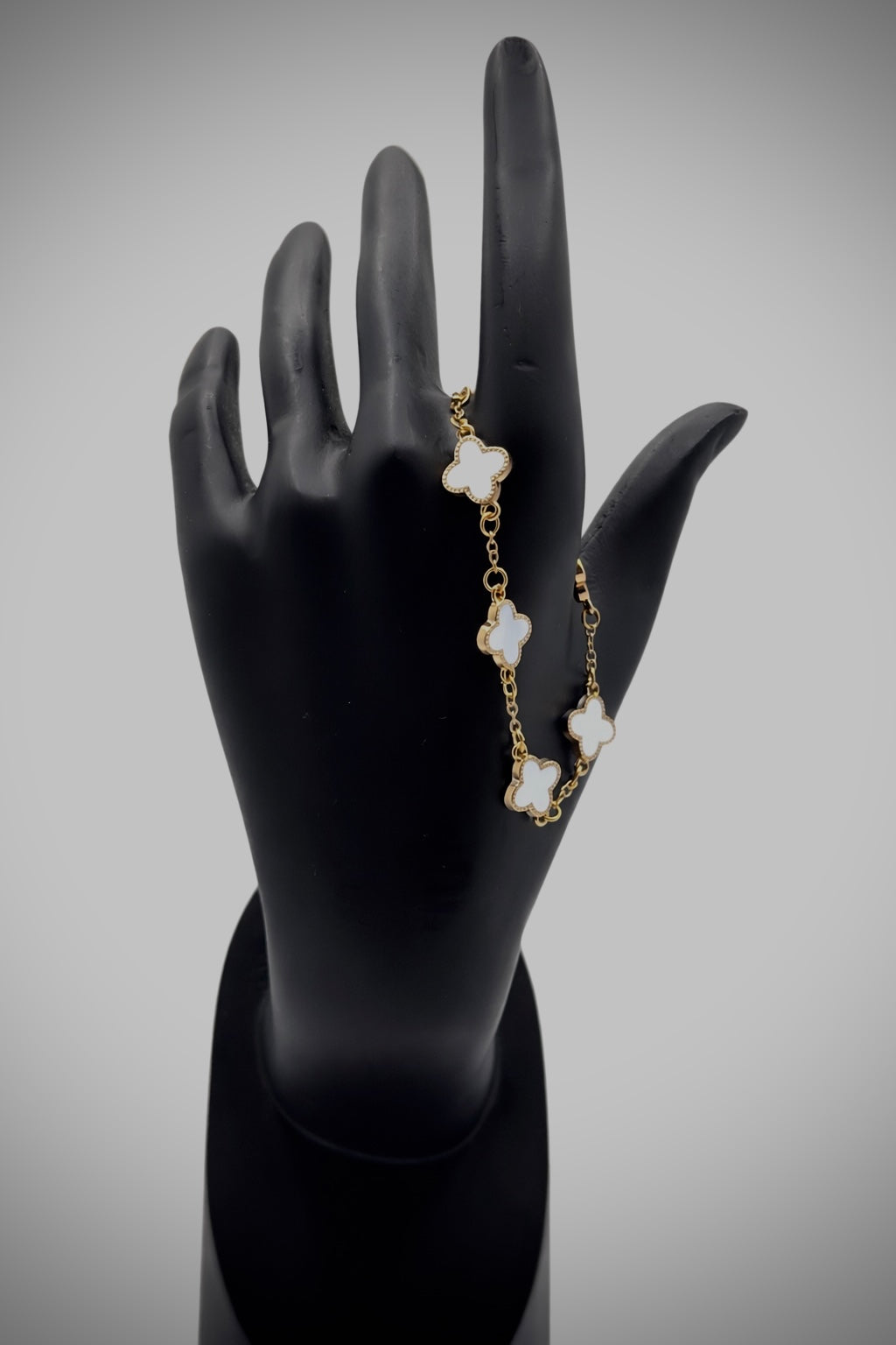 Kleeblatt Armband "weiß"