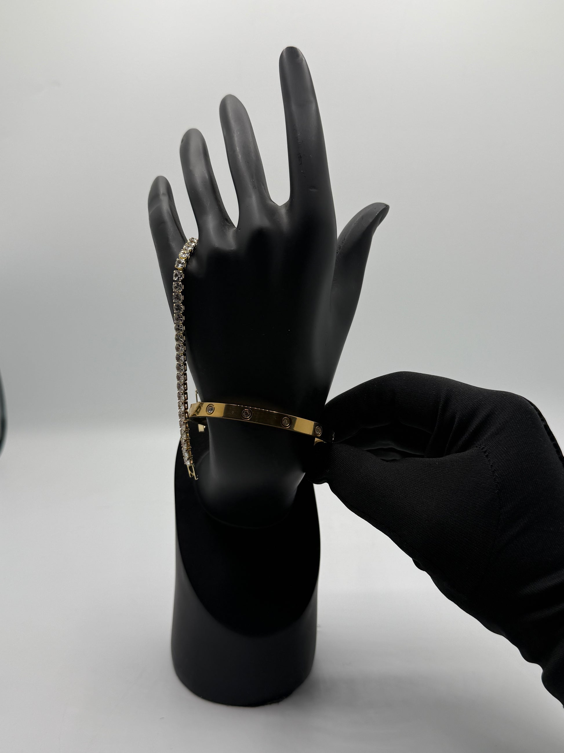 Armreif mit Tennisarmband